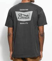 Brixton Stith S/S Tee "washed Black" (Standard Fit)