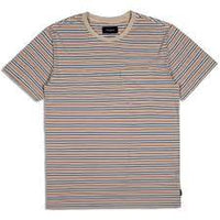 Brixton Hilt Pocket S/S Tee "Beige/Red" (Premium Fit)