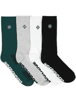 Independent Crosses Socks 4 Pack "Green/Grey/White/Black"
